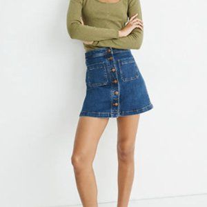 Madewell Stretch A-Line Denim Skirt